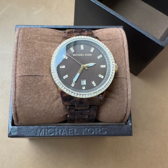 Michael Kors MK5254 Tortoise Women's Watch - Picture 1 of 2